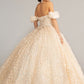 Elizabeth K - GL3019 - 3D Floral Jewel Embellished Sequin Sweetheart  Quinceanera Dress