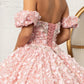 Elizabeth K - GL3019 - 3D Floral Jewel Embellished Sequin Sweetheart  Quinceanera Dress