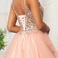 Elizabeth K - GL3021 - Glitter Embellished Mesh Sequin Quinceanera Dress