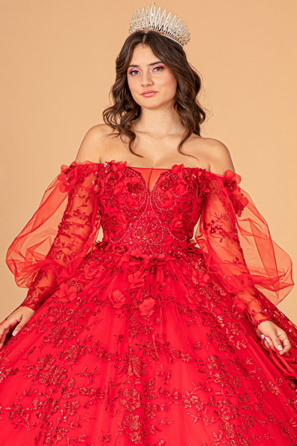 Elizabeth K - GL3071 - Mesh Off The Shoulder Quinceanera Dress