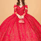 Elizabeth K - GL3073 - Mesh Off-Shoulder Sleeve Quinceanera Dress