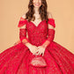 Elizabeth K - GL3073 - Mesh Off-Shoulder Sleeve Quinceanera Dress