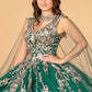 Elizabeth K - GL3076 - Embellished V-Neck Quinceanera Dress