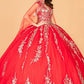 Elizabeth K - GL3076 - Embellished V-Neck Quinceanera Dress