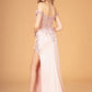 Off the Shoulder Sheer Bodice Mermaid Women Formal Dress by Elizabeth K - GL3082 - Special Occasion/Curves