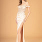 Off the Shoulder Sheer Bodice Mermaid Women Formal Dress by Elizabeth K - GL3082 - Special Occasion/Curves