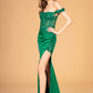 Off the Shoulder Sheer Bodice Mermaid Women Formal Dress by Elizabeth K - GL3082 - Special Occasion/Curves