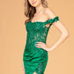 Off the Shoulder Sheer Bodice Mermaid Women Formal Dress by Elizabeth K - GL3082 - Special Occasion/Curves