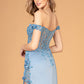 Off the Shoulder Sheer Bodice Mermaid Women Formal Dress by Elizabeth K - GL3082 - Special Occasion/Curves