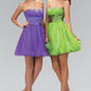 Elizabeth K - GS1052 - Sweetheart Beaded Tulle Cocktail Dress - Short
