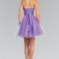 Elizabeth K - GS1052 - Sweetheart Beaded Tulle Cocktail Dress - Short