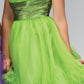 Elizabeth K - GS1052 - Sweetheart Beaded Tulle Cocktail Dress - Short
