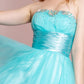 Elizabeth K - GS1052 - Sweetheart Beaded Tulle Cocktail Dress - Short