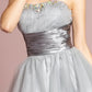 Elizabeth K - GS1052 - Sweetheart Beaded Tulle Cocktail Dress - Short