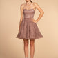 Elizabeth K - GS1611 - Strapless Sweetheart Lace Cocktail Dress - Short