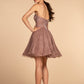 Elizabeth K - GS1611 - Strapless Sweetheart Lace Cocktail Dress - Short