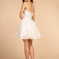 Elizabeth K - GS1611 - Strapless Sweetheart Lace Cocktail Dress - Short