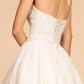 Elizabeth K - GS1611 - Strapless Sweetheart Lace Cocktail Dress - Short