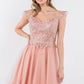 Elizabeth K - GS1966 - Cut-Away Sweetheart Cocktail Dress  - Short
