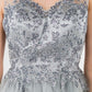 Elizabeth K - GS1968 - Embellished Bodice V-Neck Tulle Short Cocktail Dress