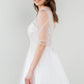Elizabeth K - GS1968 - Embellished Bodice V-Neck Tulle Short Cocktail Dress