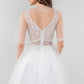 Elizabeth K - GS1968 - Embellished Bodice V-Neck Tulle Short Cocktail Dress