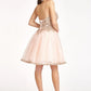 Elizabeth K - GS1980 - Glitter and Sequin Sweetheart Cocktail Dress  - Short
