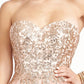 Elizabeth K - GS1980 - Glitter and Sequin Sweetheart Cocktail Dress  - Short