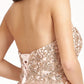 Elizabeth K - GS1980 - Glitter and Sequin Sweetheart Cocktail Dress  - Short