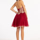 Elizabeth K - GS1980 - Glitter and Sequin Sweetheart Cocktail Dress  - Short