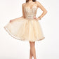 Elizabeth K - GS1980 - Glitter and Sequin Sweetheart Cocktail Dress  - Short