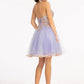 Elizabeth K - GS1980 - Glitter and Sequin Sweetheart Cocktail Dress  - Short