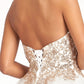 Elizabeth K - GS1980 - Glitter and Sequin Sweetheart Cocktail Dress  - Short