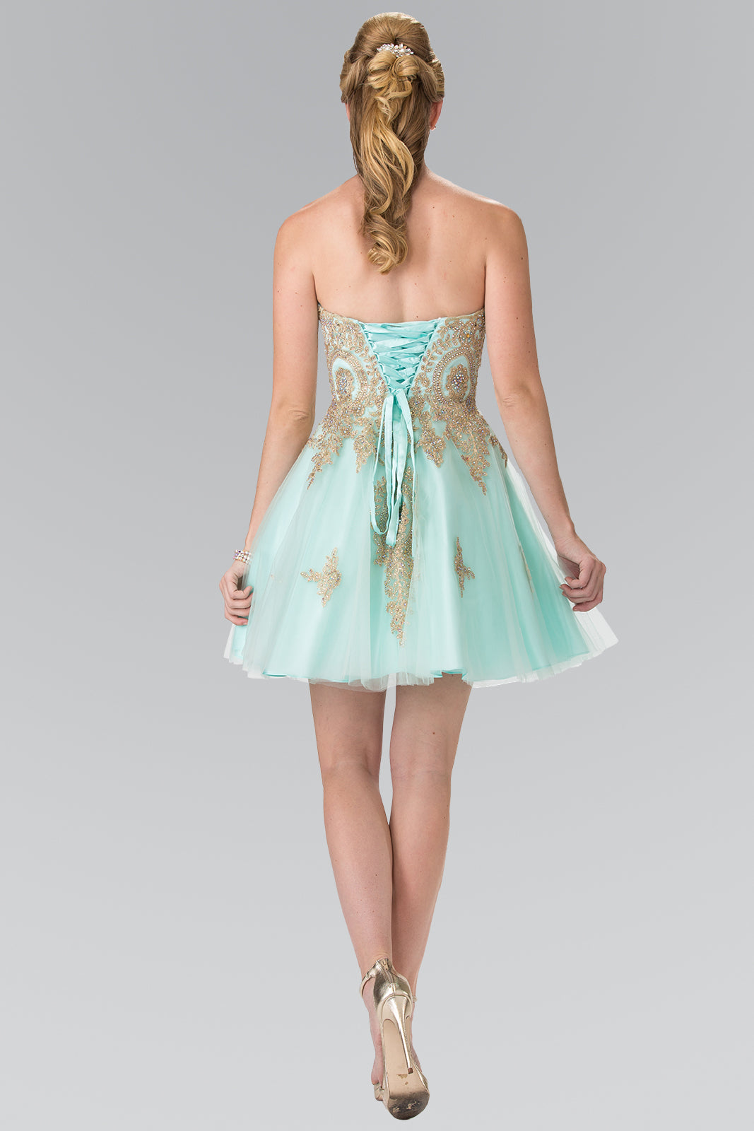 Elizabeth K - GS2371 - Sweethearted A-line Tulle Cocktail Dress - Short