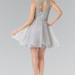 Elizabeth K - GS2375 - Lace Illusion A-line Cocktail Dress - Short