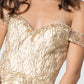 Elizabeth K - GS2834 - Beads Accented Sweetheart Neck Cocktail Dress - Short