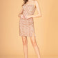 Straight Across Neckline Cocktail Dress by Elizabeth K - GS3083 - Short/Curves