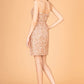 Straight Across Neckline Cocktail Dress by Elizabeth K - GS3083 - Short/Curves