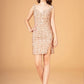 Elizabeth K - GS3085 - Embellished Sweetheart Neck Cocktail Dress - Short