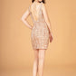 Elizabeth K - GS3085 - Embellished Sweetheart Neck Cocktail Dress - Short