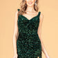 Elizabeth K - GS3085 - Embellished Sweetheart Neck Cocktail Dress - Short