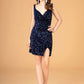 Elizabeth K - GS3085 - Embellished Sweetheart Neck Cocktail Dress - Short
