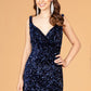 Elizabeth K - GS3085 - Embellished Sweetheart Neck Cocktail Dress - Short