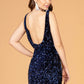 Elizabeth K - GS3085 - Embellished Sweetheart Neck Cocktail Dress - Short