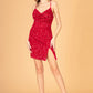 Sequin Sweetheart Neckline Cocktail Dress by Elizabeth K - GS3087 - Short/Curves