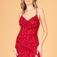 Sequin Sweetheart Neckline Cocktail Dress by Elizabeth K - GS3087 - Short/Curves