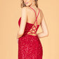 Sequin Sweetheart Neckline Cocktail Dress by Elizabeth K - GS3087 - Short/Curves