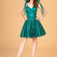 Elizabeth K - GS3088 - Sequin Sweetheart Glitter Cocktail Dress  - Short