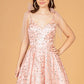 Elizabeth K - GS3088 - Sequin Sweetheart Glitter Cocktail Dress  - Short