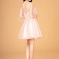 Elizabeth K - GS3089 - Mesh Sweetheart Neckline Cocktail Dress - Short